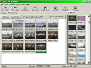 Webcam watcher's thumbnail viewer